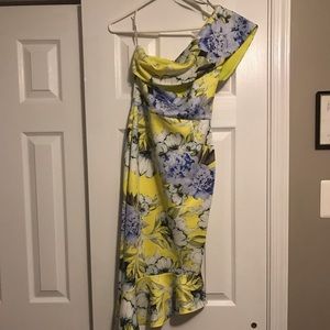 Yellow floral dress